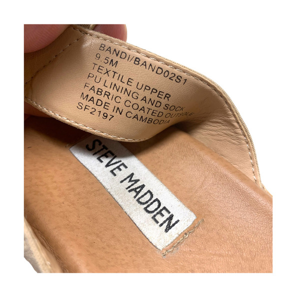 Steve Madden Bandi Sz 9.5 Flatform Platform Cork Wedge Sandals Strappy Lug Sole - Picture 7 of 9